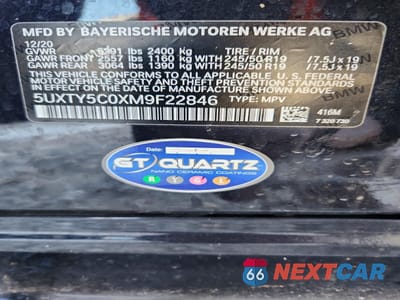 Zdjęcie 14 z 14 samochodu: 2021 BMW X3 XDRIVE30I VIN:5UXTY5C0XM9F22846 - miniatura