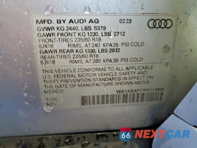 Zdjęcie 14 z 14 samochodu: 2023 AUDI Q5 PREMIUM 40 VIN:WA1ABAFY7P2113969 - miniatura