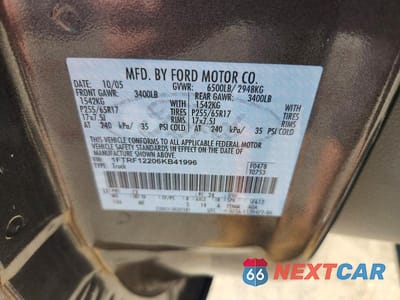 Zdjęcie 12 z 12 samochodu: 2006 FORD F150 VIN:1FTRF12206KB41996 - miniatura
