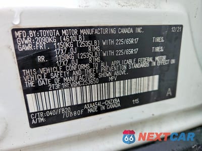 Zdjęcie 13 z 13 samochodu: 2021 TOYOTA RAV4 LE VIN:2T3F1RFV6MC253650 - miniatura