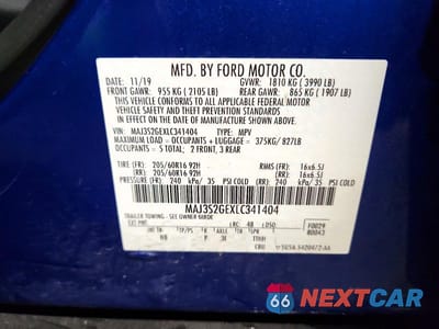 Zdjęcie 13 z 13 samochodu: 2020 FORD ECOSPORT SE VIN:MAJ3S2GEXLC341404 - miniatura