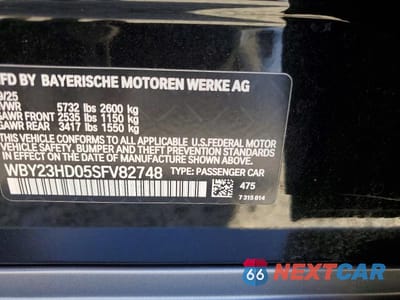 Zdjęcie 12 z 12 samochodu: 2025 BMW I4 EDRIVE 40 VIN:WBY23HD05SFV82748 - miniatura
