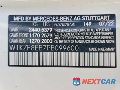 Zdjęcie 12 z 12 samochodu: 2023 MERCEDES-BENZ E 350 4MATIC VIN:W1KZF8EB7PB099600 - miniatura