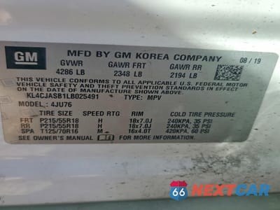 Zdjęcie 14 z 14 samochodu: 2020 BUICK ENCORE PREFERRED VIN:KL4CJASB1LB025491 - miniatura