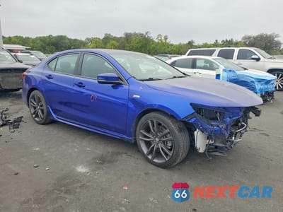 Czwarte zdjęcie samochodu z boku: 2018 ACURA TLX TECH+A VIN:19UUB2F65JA010958 - miniatura
