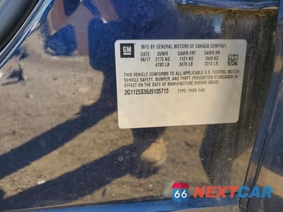 Zdjęcie 12 z 12 samochodu: 2018 CHEVROLET IMPALA PREMIER VIN:2G1125S38J9105713 - miniatura