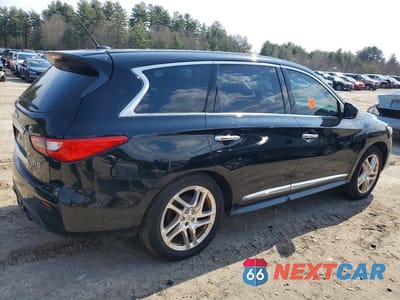 Trzecie zdjęcie samochodu z tyłu: 2013 INFINITI JX35 BASE VIN:5N1AL0MMXDC306762 - miniatura