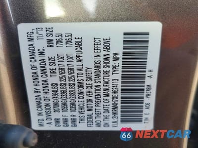 Zdjęcie 13 z 13 samochodu: 2014 HONDA CR-V EXL VIN:2HKRM4H7XEH624113 - miniatura