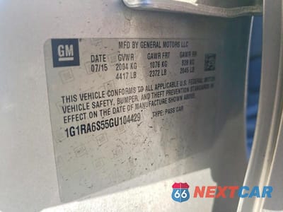 Zdjęcie 12 z 12 samochodu: 2016 CHEVROLET VOLT LT VIN:1G1RA6S55GU104429 - miniatura