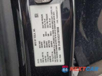 Zdjęcie 12 z 12 samochodu: 2020 TESLA MODEL 3 VIN:5YJ3E1EA2LF796598 - miniatura