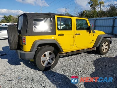 Trzecie zdjęcie samochodu z tyłu: 2008 JEEP WRANGLER UNLIMITED X VIN:1J4GB39158L513061 - miniatura