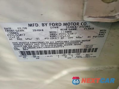 Zdjęcie 13 z 13 samochodu: 2008 FORD EDGE SEL VIN:2FMDK38C08BA69711 - miniatura