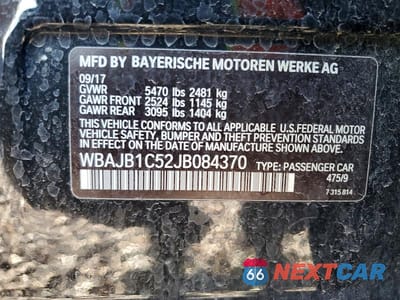 Zdjęcie 12 z 12 samochodu: 2018 BMW 530XE VIN:WBAJB1C52JB084370 - miniatura