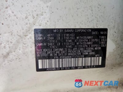 Zdjęcie 12 z 12 samochodu: 2026 SUBARU CROSSTREK PREMIUM VIN:4S4GUHD61T3705789 - miniatura