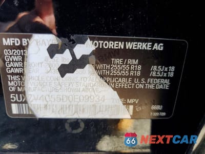 Zdjęcie 13 z 13 samochodu: 2013 BMW X5 XDRIVE35I VIN:5UXZV4C55D0E09934 - miniatura