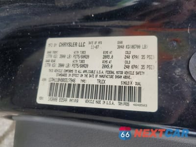 Zdjęcie 12 z 12 samochodu: 2008 DODGE RAM 1500 ST VIN:1D7HU18N98S517946 - miniatura