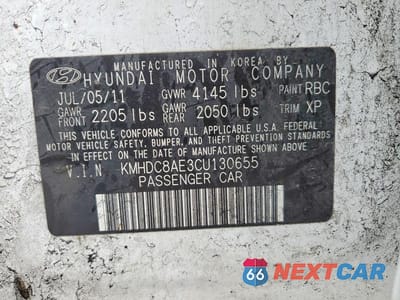 Zdjęcie 12 z 12 samochodu: 2012 HYUNDAI ELANTRA TOURING GLS VIN:KMHDC8AE3CU130655 - miniatura