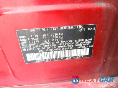 Zdjęcie 12 z 12 samochodu: 2015 SUBARU LEGACY 2.5I LIMITED VIN:4S3BNAN66F3068906 - miniatura
