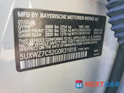 Zdjęcie 12 z 12 samochodu: 2016 BMW X3 SDRIVE28I VIN:5UXWZ7C52G0R31818 - miniatura