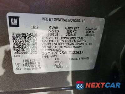 Zdjęcie 13 z 13 samochodu: 2020 CADILLAC XT6 PLATINUM PREMIUM LUXURY VIN:1GYKPFRS6LZ131617 - miniatura