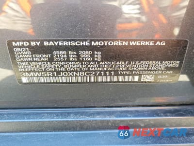 Zdjęcie 12 z 12 samochodu: 2022 BMW Motorrad 330I VIN:3MW5R1J0XN8C27111 - miniatura