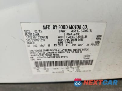 Zdjęcie 12 z 12 samochodu: 2015 FORD EXPLORER POLICE INTERCEPTOR VIN:1FM5K8AR8FGC41649 - miniatura