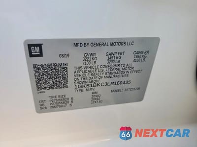 Zdjęcie 13 z 13 samochodu: 2020 GMC YUKON SLT VIN:1GKS1BKC3LR160435 - miniatura