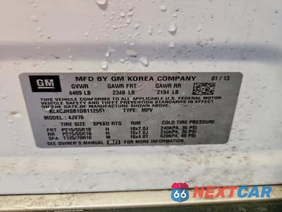 Zdjęcie 14 z 14 samochodu: 2013 BUICK ENCORE PREMIUM VIN:KL4CJHSB1DB112561 - miniatura