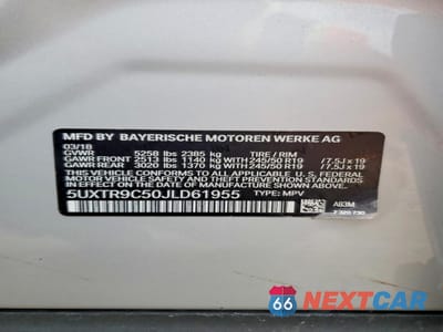 Zdjęcie 13 z 13 samochodu: 2018 BMW X3 XDRIVE30I VIN:5UXTR9C50JLD61955 - miniatura