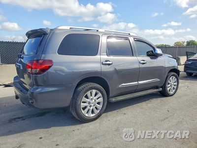 Trzecie zdjęcie samochodu z tyłu: 2021 TOYOTA SEQUOIA PLATINUM VIN:5TDGY5A14MS075556 - miniatura