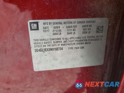 Zdjęcie 12 z 13 samochodu: 2017 BUICK REGAL SPORT TOURING VIN:2G4GL5EX8H9168734 - miniatura