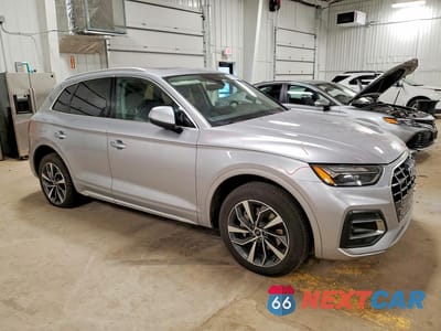 Czwarte zdjęcie samochodu z boku: 2021 AUDI Q5 PREMIUM PLUS VIN:WA1BAAFY1M2053321 - miniatura