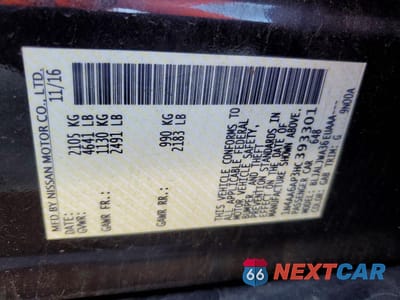 Zdjęcie 12 z 12 samochodu: 2017 NISSAN MAXIMA 3.5 SV VIN:1N4AA6AP3HC393301 - miniatura