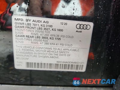 Zdjęcie 13 z 13 samochodu: 2021 AUDI E-TRON PREMIUM VIN:WA1AAAGEXMB021371 - miniatura