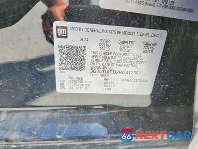 Zdjęcie 13 z 13 samochodu: 2024 GMC SIERRA K1500 VIN:3GTUUAED2RG412503 - miniatura