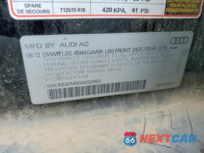 Zdjęcie 12 z 12 samochodu: 2013 AUDI A3 PREMIUM PLUS VIN:WAUKEAFM9DA032663 - miniatura