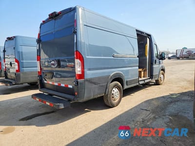 Trzecie zdjęcie samochodu z tyłu: 2020 RAM PROMASTER 3500 DELIVERY VAN VIN:3C6URVJG7LE128643 - miniatura