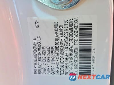 Zdjęcie 12 z 12 samochodu: 2025 HONDA ACCORD HYBRID SPORT-L VIN:1HGCY2F73SA067308 - miniatura