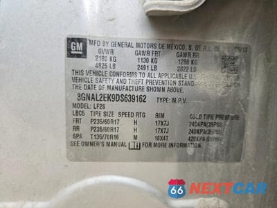 Zdjęcie 13 z 13 samochodu: 2013 CHEVROLET CAPTIVA LS VIN:3GNAL2EK9DS639162 - miniatura