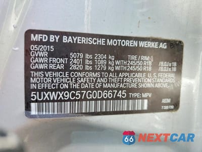 Zdjęcie 13 z 13 samochodu: 2016 BMW X3 XDRIVE28I VIN:5UXWX9C57G0D66745 - miniatura