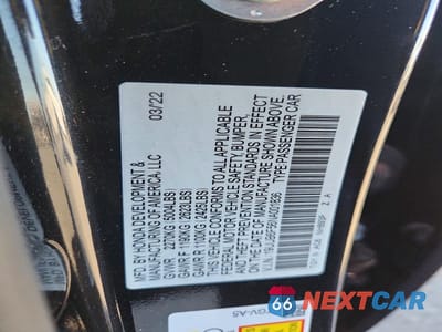 Zdjęcie 12 z 12 samochodu: 2022 ACURA TLX TECH A VIN:19UUB6F56NA001836 - miniatura