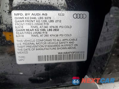 Zdjęcie 13 z 13 samochodu: 2023 AUDI Q5 PREMIUM 40 VIN:WA1ABAFY3P2081828 - miniatura