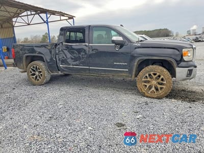 Czwarte zdjęcie samochodu z boku: 2015 GMC SIERRA K1500 SLT VIN:3GTU2VEJ9FG403005 - miniatura
