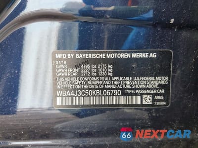 Zdjęcie 13 z 13 samochodu: 2019 BMW 430XI GRAN COUPE VIN:WBA4J3C50KBL06790 - miniatura