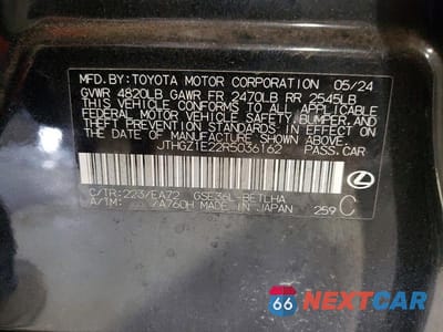 Zdjęcie 12 z 12 samochodu: 2024 LEXUS IS 350 F SPORT VIN:JTHGZ1E22R5036162 - miniatura