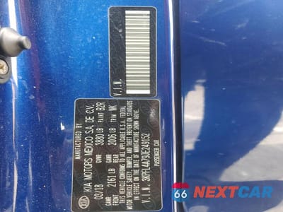 Zdjęcie 12 z 12 samochodu: 2018 KIA FORTE LX VIN:3KPFL4A79JE249152 - miniatura