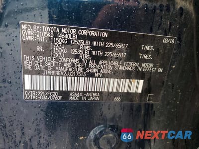 Zdjęcie 13 z 13 samochodu: 2018 TOYOTA RAV4 XLE VIN:JTMRFREV2JJ217513 - miniatura
