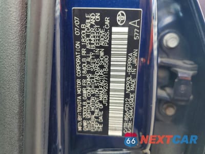 Zdjęcie 12 z 12 samochodu: 2007 TOYOTA YARIS BASE VIN:JTDBT923771184580 - miniatura