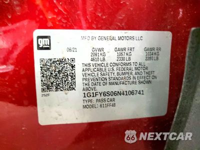 Zdjęcie 13 z 13 samochodu: 2022 CHEVROLET BOLT EUV LT VIN:1G1FY6S06N4106741 - miniatura