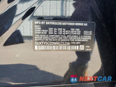 Zdjęcie 12 z 12 samochodu: 2021 BMW X3 XDRIVE30I VIN:5UXTY5C02M9H75756 - miniatura